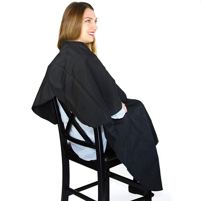 Hair Coloring Cape - Water-Resistant Salon Wear for Hair Dyeing Cutting and Styling - Lightweight Durable Hairdresser for Adults - Professional Hairdressing Apparel for Salon or Home Use