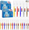 Navona 200 PCS Disposable Toothbrush with Toothpaste Bulk Travel Toothpaste Bulk Toothpastes Individually Wrapped Bulk Toothbrush Ergonomics HandleMedium Soft Bristle Perfect for Travel Hotel