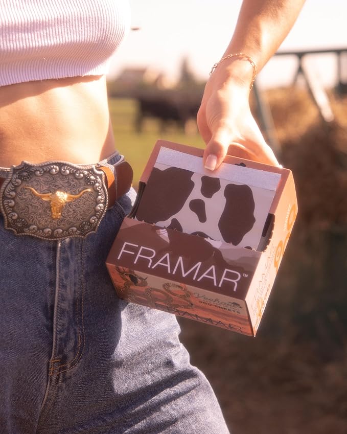 FRAMAR Yeehaw Hair Foils For Highlighting - Pop Up Hair Foil For Hair Highlighting Highlight Foils For Hair Aluminum Foil Sheets Salon Foils For Hair Stylist Non Slip 500 Pop Up Foil Sheets