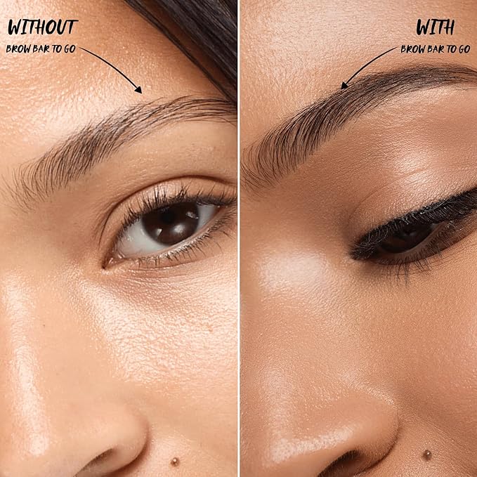 Brow Bar To Go by Gerard Cosmetics (Medium to Ebony) Eyebrow Trio Kit with Brow Powder Brow Wax and Angled Brush Eyebrow Powder Dark Brown Cruelty Free &amp Made in the USA