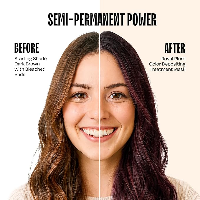 Overtone Semi Permanent Hair Color Conditioner Cherry Chestnut 8 oz Nourishing Damage-Free Color Depositing Mask for All Hair Types with Shea Butter &amp Coconut Oil Vegan &amp Cruelty-Free