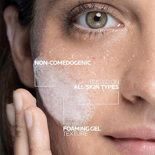 La Roche-Posay Vitamin C Brightening Face Wash Gentle Foaming Facial Cleanser with Vitamin Cg and Vitamin B3 to Brighten and Even Skin Tone Vitamin C Face Wash that Cleanses Dirt &amp Makeup 200ml