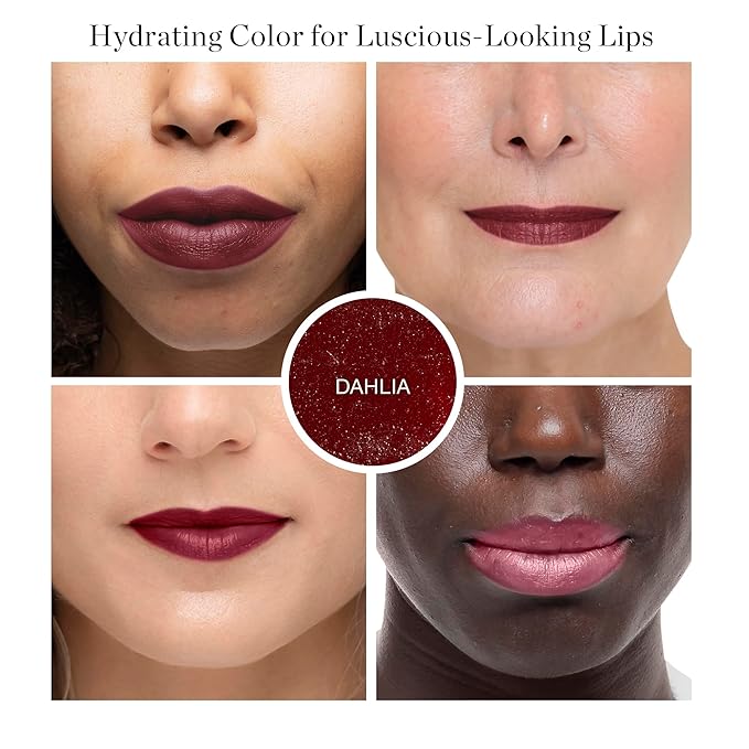 Ogee Tinted Sculpted Lip Oil - Lip Stain Made with 100% Organic Coconut Oil Jojoba Oil and Health & Beauty > Health Care > Vitamins & Supplements > Vitamins > Vitamin E - Best as Lip Balm Lip Color or Lip Treatment - DAHLIA