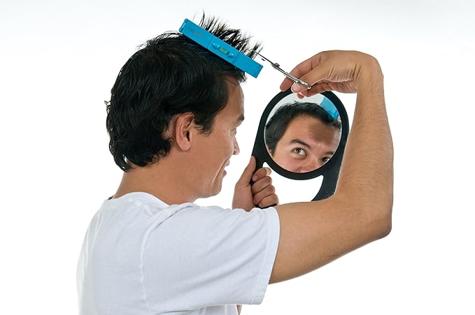 Original CreaClip Bangs &amp Scissors Hair Cutting Tool - As seen on Shark Tank - Fringe Bangs Trimming Hair Cutting Guide Comb Hairstyle Tool Layers Kids Hair Cut Hair Cutting Kit