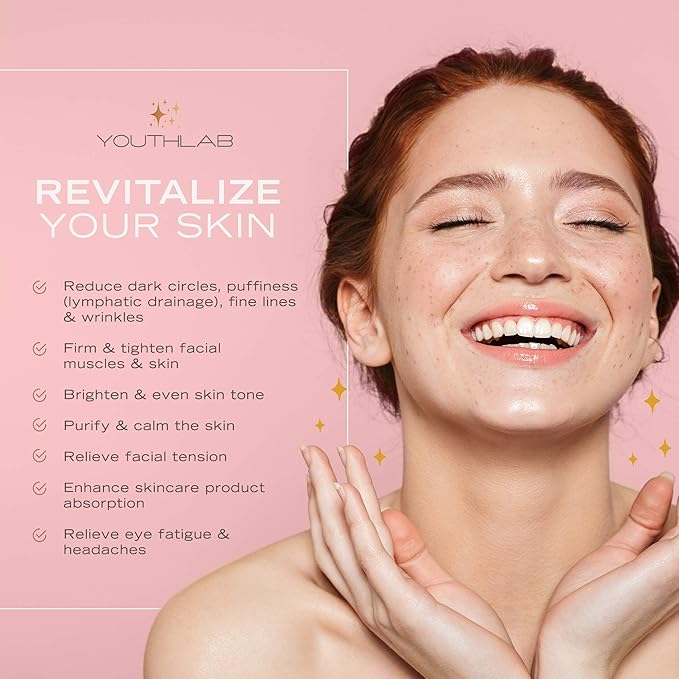 Eye &amp Face Wand/Tool ? Heated Eye Wand with Vibration | Tired Eyes Brighter Under Area Redness Relief Product Absorption Smoother Skin &amp Relaxing Massage | Rose Gold