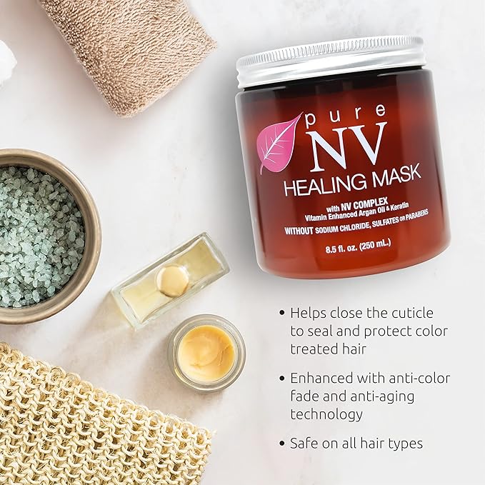 Healing Mask Deep Conditioner Hair Mask To Revitalize &amp Soften Hair Made From Natural Vitamins &amp Minerals Keratin Collagen &amp Argan Oil Infused To Repair Restore &amp Strengthen 8.5 Oz