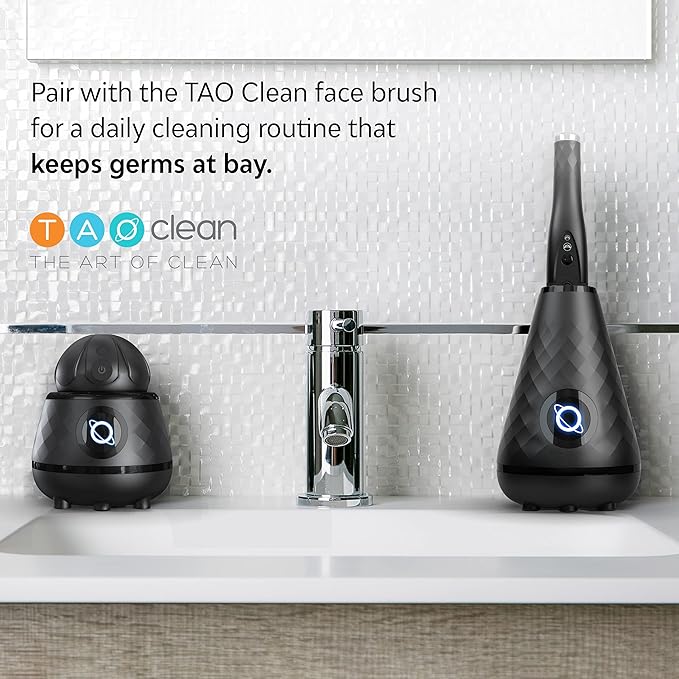 Tao Clean UV Sanitizing Sonic Toothbrush and Cleaning Station Electric Toothbrush Dual Speed Setting Black
