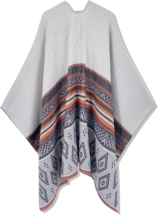 Moss Rose Women's Shawl Wrap Poncho Ruana Cape Open Front Cardigan Shawls for Fall Winter