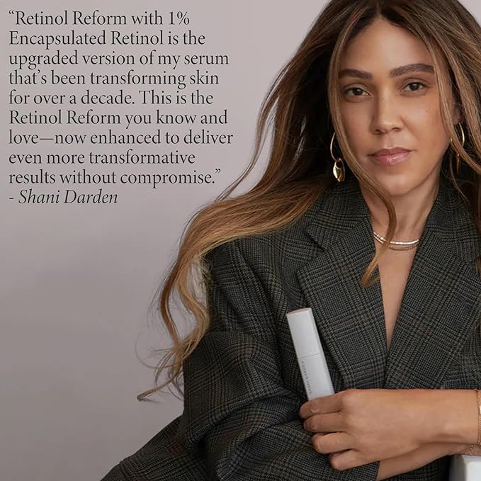 SHANI DARDEN SKIN CARE Retinol Reform with 1% Encapsulated Retinol Serum for Face &amp Neck Gentle Slow-Release Retinol Face Serum with Tripeptide for Wrinkles Fine Lines &amp Uneven Tone 0.3 fl