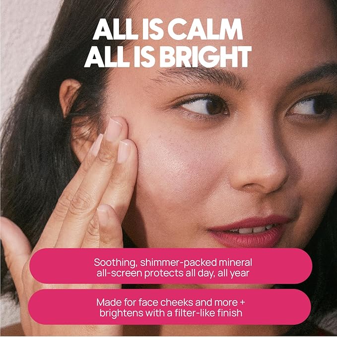Cheeky Mineral All-Screen - SPF 30 Shimmer Body Sunscreen with Caffeine - Dermatologist Developed &amp Reef Safe Skincare with Glowy Finish for Beach &amp Festivals (3.4oz)