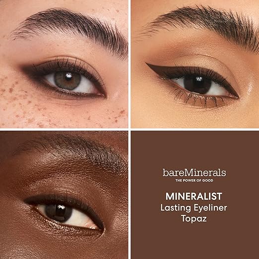bareMinerals Mineralist Lasting Eyeliner Mineral-Based Waterproof Eyeliner Long-Lasting Color Smudge-Proof Transfer-Proof Retractable Vegan