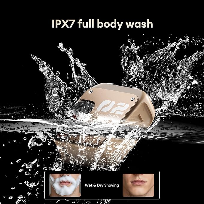 PAXA Mini Electric Shaver for Men9000RPM Electric Razor for MenMagnetic Dual-Head Rotary Pocket Shaver IPX7 Waterproof Wet &amp Dry for Shaving FaceUSB-C Rechargeable for HomeCarTravel(Yellow)