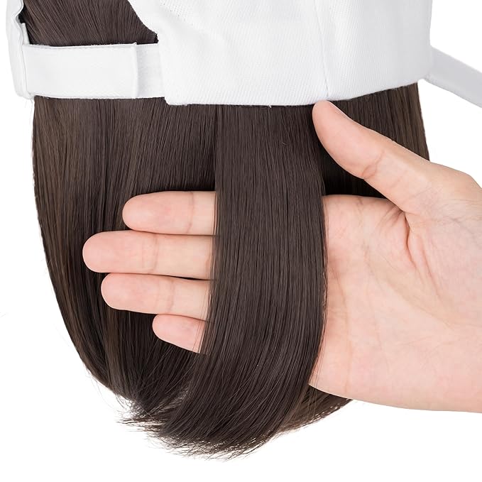 TESS Hat Wigs for Women Baseball Cap with Hair Attached Short Straight Synthetic Hair 6