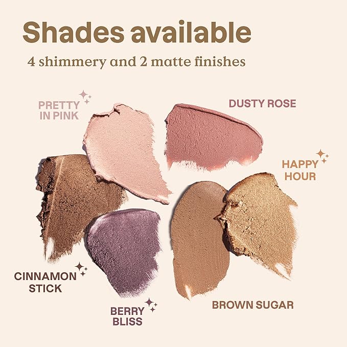 ATTITUDE Oceanly Eyeshadow EWG Verified Single Shimmer Cream Eyeshadow Plastic-Free Vegan Beauty and Makeup Pretty in Pink 0.16 Fl Oz