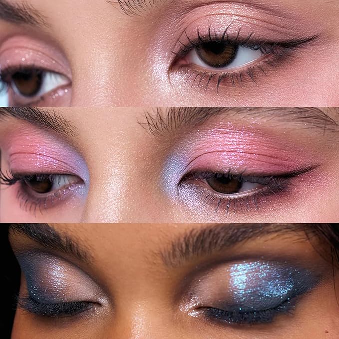 Flower Knows Shell's Jewel 6-Color Makeup PalettePink Blue Eyeshadow with 4 Matte + 2 Shimmer ShadesBlendable Smooth Cute Eye Makeup0.23 Oz(02 Mermaid's Tears)