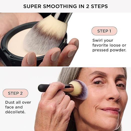 IT Cosmetics Heavenly Luxe Wand Ball Powder Brush #8 - For Face Powder Foundation - Poreless Flawless Application - Soft Bristles
