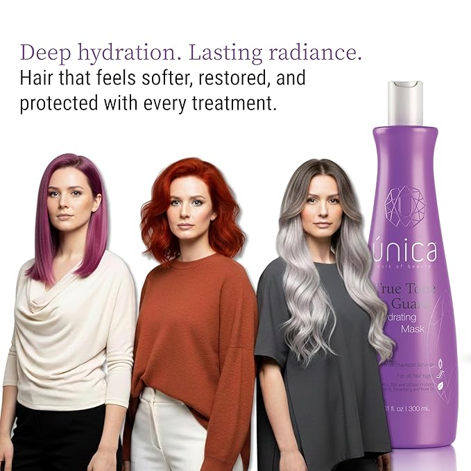 UNICA Work of Beauty True Tone Guard Hydrating Hair Mask ? Deep Moisture Treatment with Wheat Protein &amp Botanical Extracts for Color-Treated Hair ? 10 oz