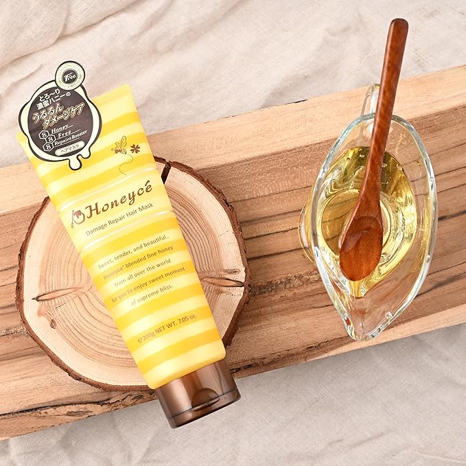 Honey-Che Damage Repair Hair Mask 200g - Honey Infused Hair Mask for Damaged Hair - Deep Conditioning Treat-ment - Hydrating &amp Moisturizing Softens &amp Restores - Ideal for Dry Frizzy Curly H