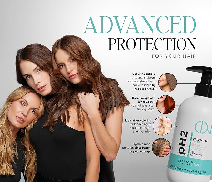 PH2 PERFECT MASK ? Professional Mask for Damaged Hair with Acidic pH 2 ? Hydrating Mask for Dry Hair ? Deep Conditioning Treatment Repair &amp Color Protection ? 500ml