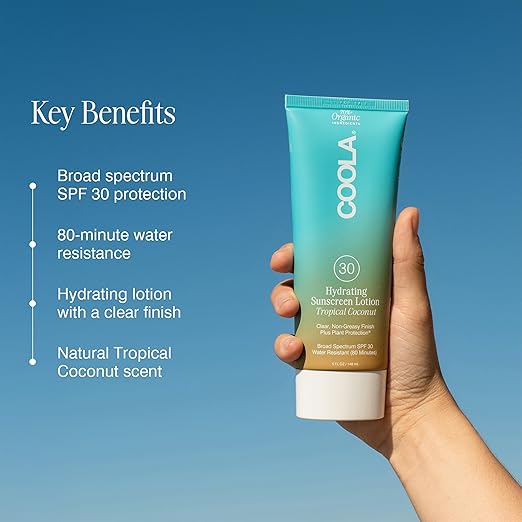 COOLA Organic Sunscreen SPF 30 Sunblock Body Lotion Dermatologist Tested Skin Care For Daily Protection Vegan And Gluten Free 5 Fl Oz