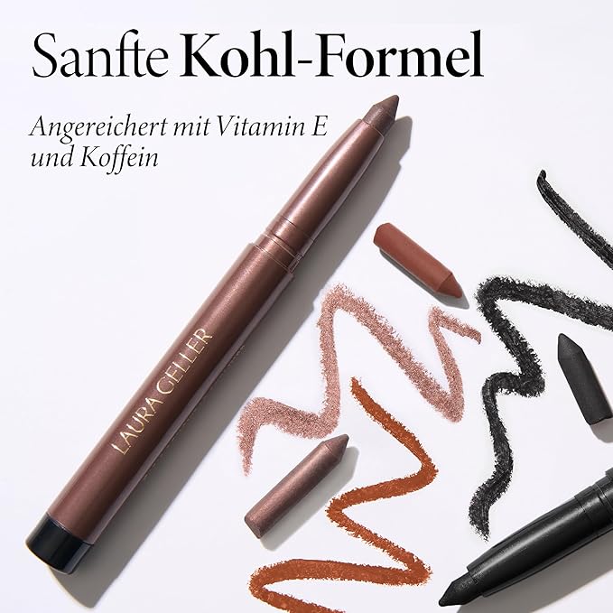 LAURA GELLER NEW YORK Kajal Longwear Kohl Eyeliner Pencil with Caffeine Smooth &amp Blendable Makeup Smokey Quartz