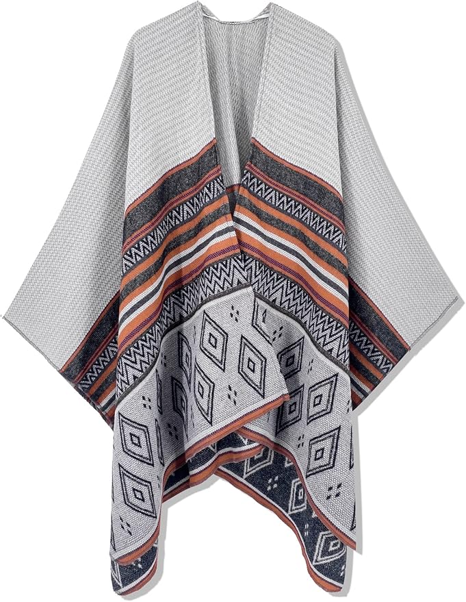 Moss Rose Women's Shawl Wrap Poncho Ruana Cape Open Front Cardigan Shawls for Fall Winter