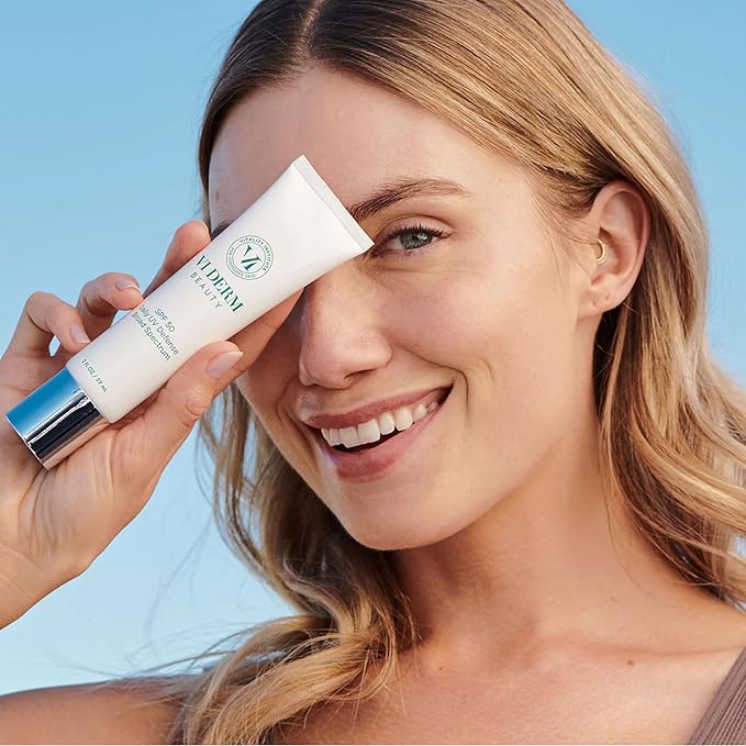 VI Derm SPF 50 Daily UV Defense Sunscreen - Broad Spectrum Sunblock for Face &amp Body - Lightweight Oil-Free Fast-Absorbing Skincare Protector - Clean Non-Greasy Formula - Fragrance Free 2 Fl Oz