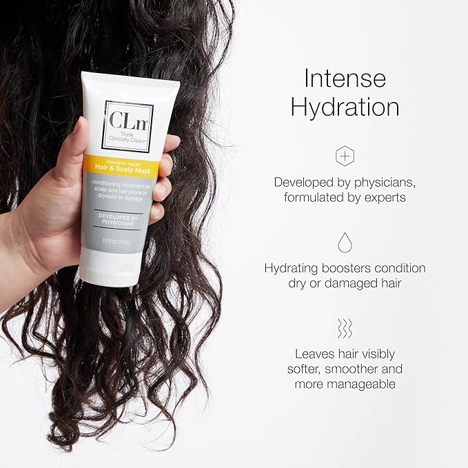CLn® Hair &amp Scalp Mask Conditioner - Deep Conditioner for Hair &amp Scalp Prone to Dryness &amp Damage Paraben-Free &amp Dye-Free Scented by Eucalyptus 6 fl. oz.