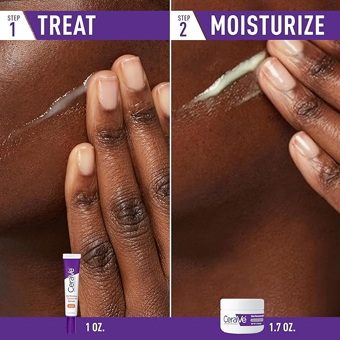 CeraVe Vitamin C Serum and Night Cream Skin Care Set Brightening Serum with 10% Pure Vitamin C &amp Night Moisturizer with Peptides + Hyaluronic Acid Travel Essentials 1oz Vit C + 1.7oz Moisturize