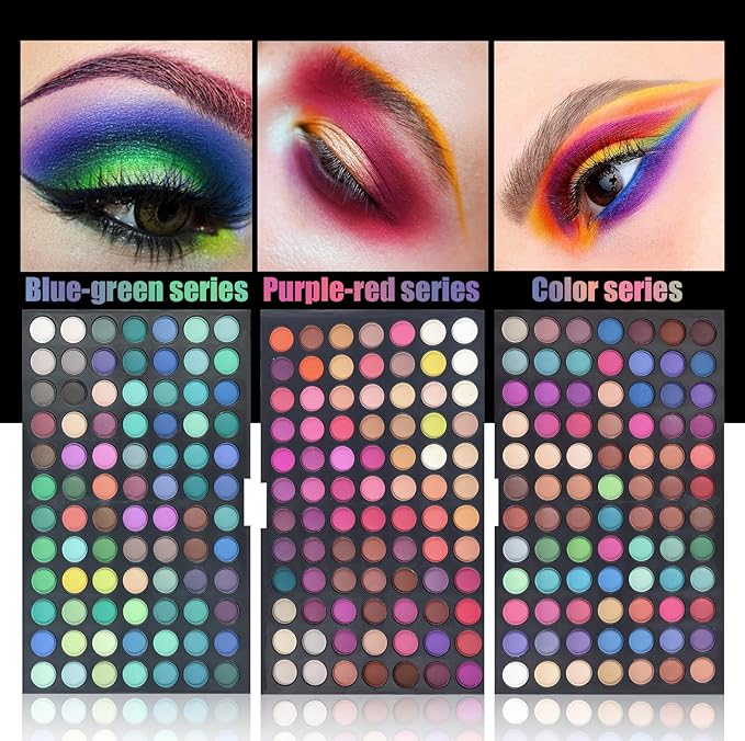 Pure Vie Professional 252 Colors Highlight Eyeshadow Palette Makeup Contouring Kit - Highly Pigmented Nudes Warm Natural Matte Shimmer Cosmetic Eye Shadows Pallet Powder Palette