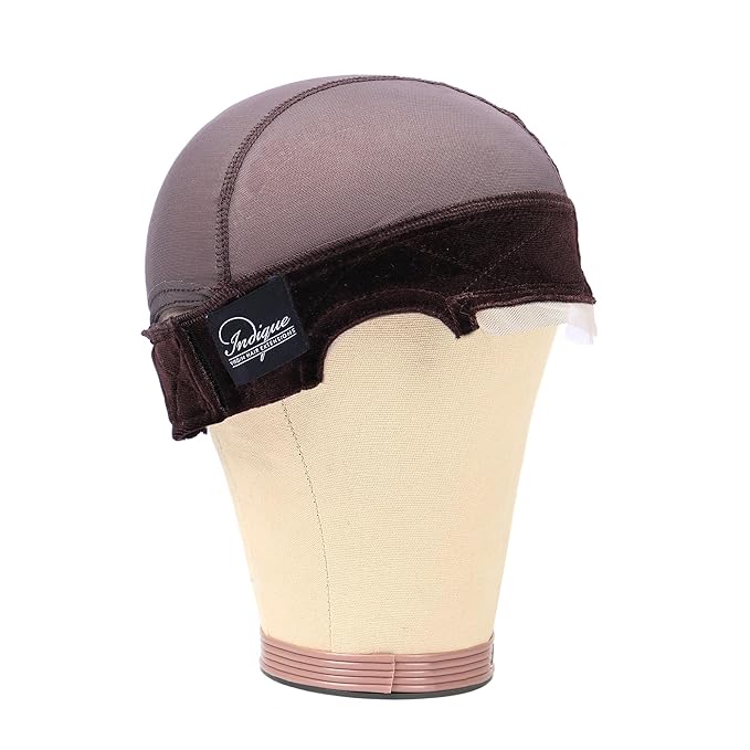 INDIQUE Luxury Wig Grip Cap ? Non-Slip Liner for Lace Front and Closure Wigs - Adjustable Breathable Secure Fit ? Brown