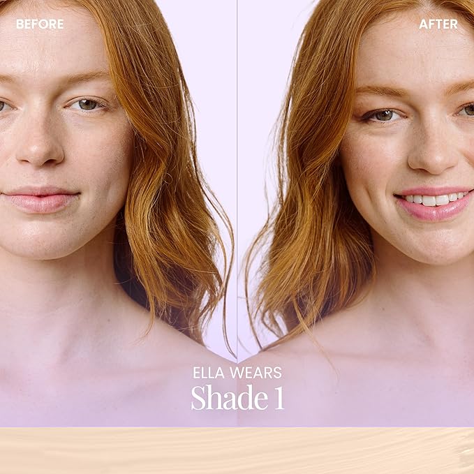 Naked Sundays BeautyScreen??SPF 50 Mineral Peptide Foundation Tint ? Skin Tint &amp Mineral Sunscreen | Radiant Buildable Coverage Acne-Safe Infused with Peptides (1 Fair Neutral 1.01 oz)