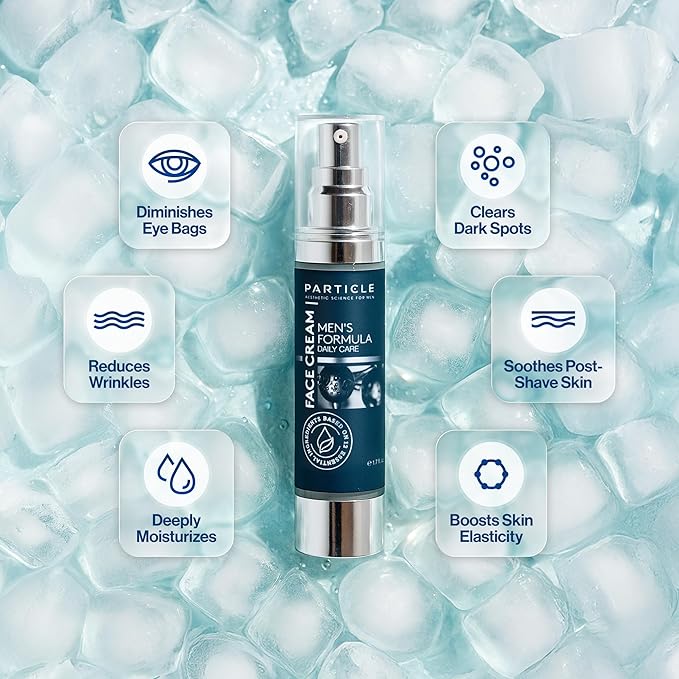 Particle 6-in-1 Face Cream for Men Men’s Daily Hydrating Moisturizer with Vitamin C Jojoba Oil Vitamin E &amp Hyaluronic Acid Skin Care Routine Healthy Skin Support Pack of 1 1.7 FL OZ