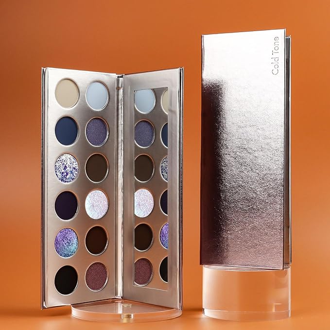 Professional Super Shiny 12 Color Eyeshadow Palette Multichrome Chameleon Eyeshadow Makeup Sparkle Duochrome &amp Matte Eye ShadowLong LastingEasily BlendableHighly Pigmented Vegan