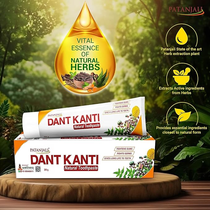 Patanjali Dant Kanti Natural Toothpaste 200g / 6.76 fl oz ? (Pack of 5)