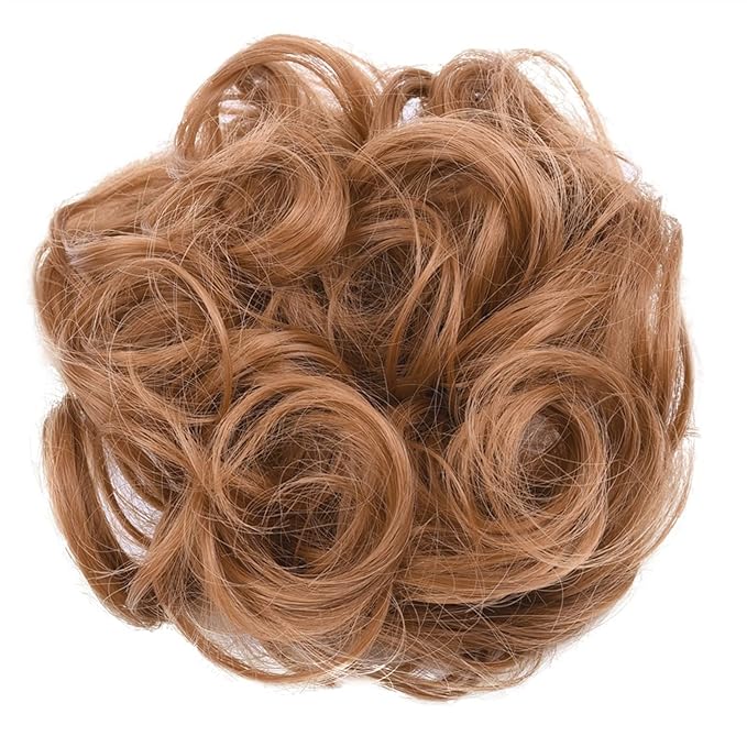 Hair Accessories 1 Pack Synthetic Donut Bun Messy Bun Hair Slices Curly Wavy Headbands Women Bun Wig Synthetic Wig Hair Extensions Hair Pieces For Women(27)