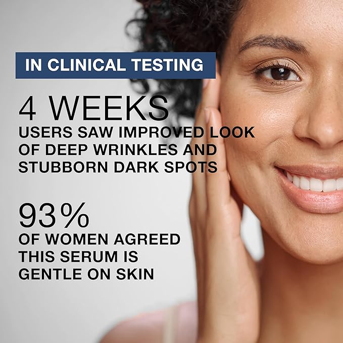 Neutrogena Rapid Wrinkle Repair Retinol Pro+ Power Facial Serum Gentle Anti-Aging Face Serum with Pure Retinol &amp Nourishing Emollients Non-Comedogenic Paraben-Free 1 fl. oz