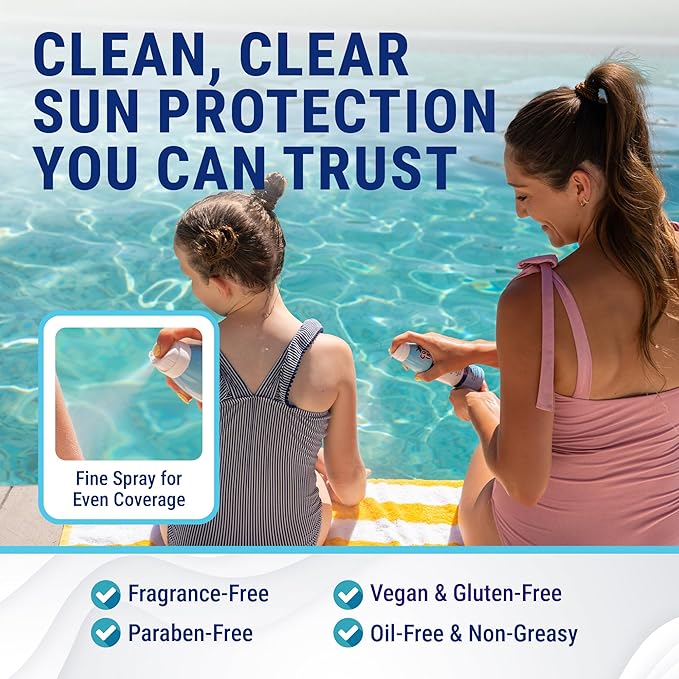 Coral Isles Sunscreen Spray SPF 50 - Hawaii Compliant - Oxybenzone &amp Octinoxate Free - Broad Spectrum - Water Resistant 6 Fl Oz (Pack of 3)