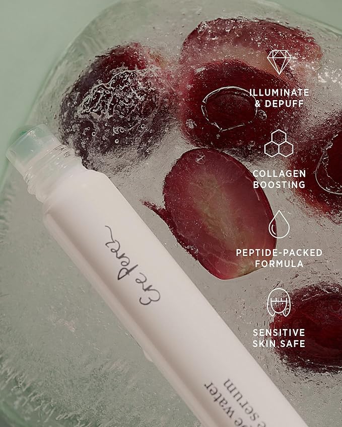 Ere Perez - Grape Water Eye Serum | Decongest De-Puff Tone Eye Area | Visibly Smooths + Softens Fine Lines | Peptides Amino Acids | Vegan Cruelty-Free Clean Beauty (0.3 fl oz | 8 mL)