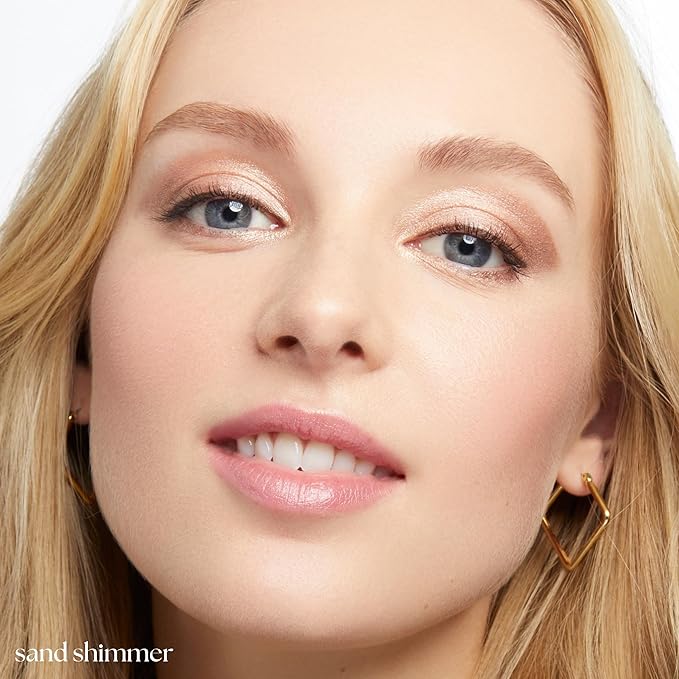 Julep Eyeshadow 101 Cr?me-to-Powder Waterproof Eyeshadow Stick Duo ? Long-Lasting Crease-Proof Easy Apply with Built-in Smudger - Sand Shimmer and Smoky Tawny Matte