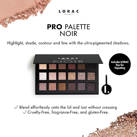 LORAC PRO Matte &amp Shimmer Eyeshadow Palette Metallic High Pigmented Mirror Compact