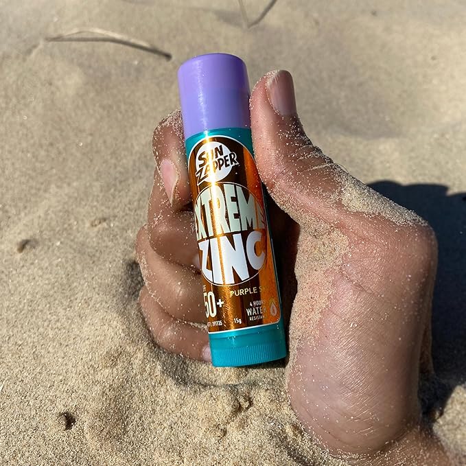 Sun Zapper Extreme Zinc Stick Triple Pack ? SPF 50+ Water Resistant Sunscreen ? Red Orange Purple ? 15g Each ? Made in Australia