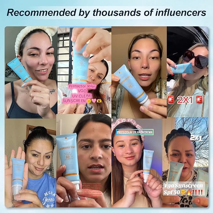 VGO Mineral Sunscreen for Face Reef Safe Sunscreen Oil-Free Face Moisturizer with SPF 50 Broad-Spectrum UVA/UVB Protection Lightweight Non-Comedogenic Travel Size (1 pack)
