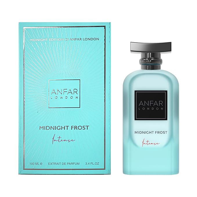 Anfar London Midnight Frost Intense Pour Homme Perfume Extrait de Parfum for Men 3.4 fl oz Apple Lemon Plum Notes100ml