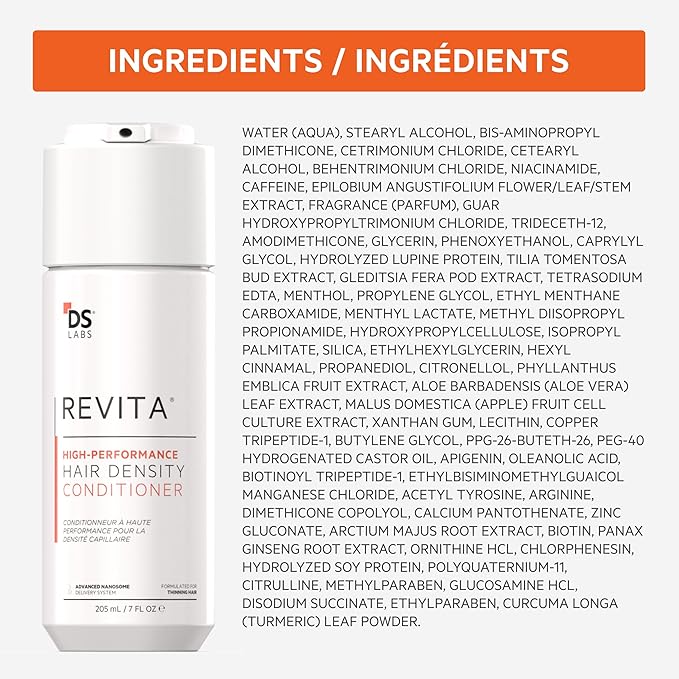 DS Labs Revita Shampoo &amp Conditioner Kit 205 mL - Two-Step Scalp Care System for Fuller-Looking Volumized Hair Lightweight Hydration Sulfate &amp Silicone Free Color Safe For Men &amp Wome