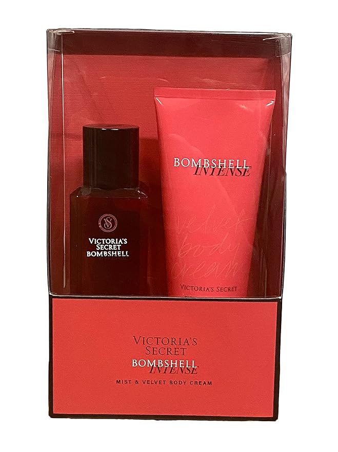 Victoria's Secret Gift Set Bombshell Intense 2 Piece Mist &amp Velvet Body Cream