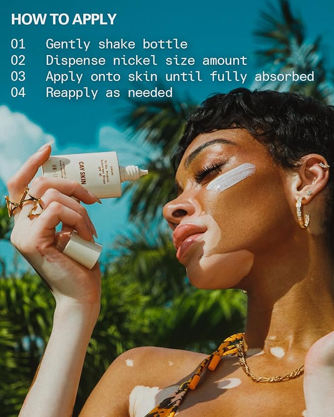 Cay Skin Mo'Bay Mineral Sunscreen Drops SPF 30 ? Broad Spectrum Face Sunscreen &amp Makeup Primer ? Lightweight Moisturizing Reef Safe Lotion with Natural Finish for All Skin Types ? 2-Pack 1.7 oz