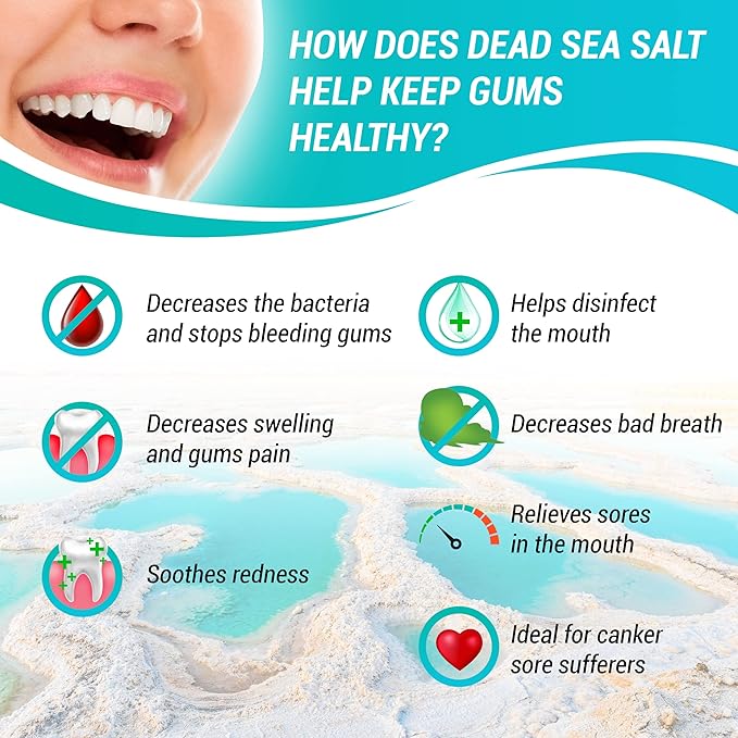 Masik Natural Toothpaste ? Whitening &amp Sensitive Teeth | Dead Sea Salt | Stain &amp Plaque Remover | Bleeding Gums &amp Canker Sore Care | Floride &amp SLS-Free | Non-Foaming | Made in Israel (
