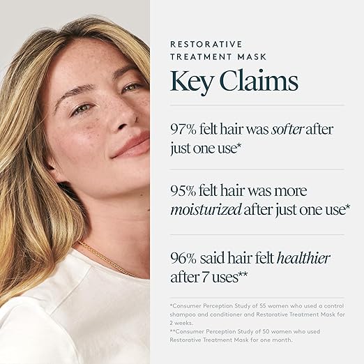 Virtue Restorative Hair Mask Treatment for Damaged Hair with Keratin and Baobab Seed Oil Safe for All Hair Types Color Safe