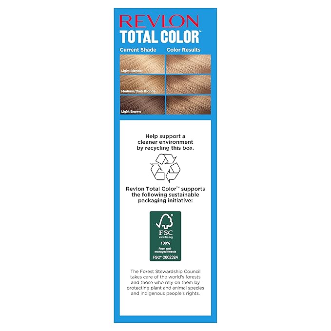 Revlon Total Color Permanent Hair Color Clean and Vegan 100% Gray Coverage Hair Dye 80 Medium Natural Blonde 3.5 oz